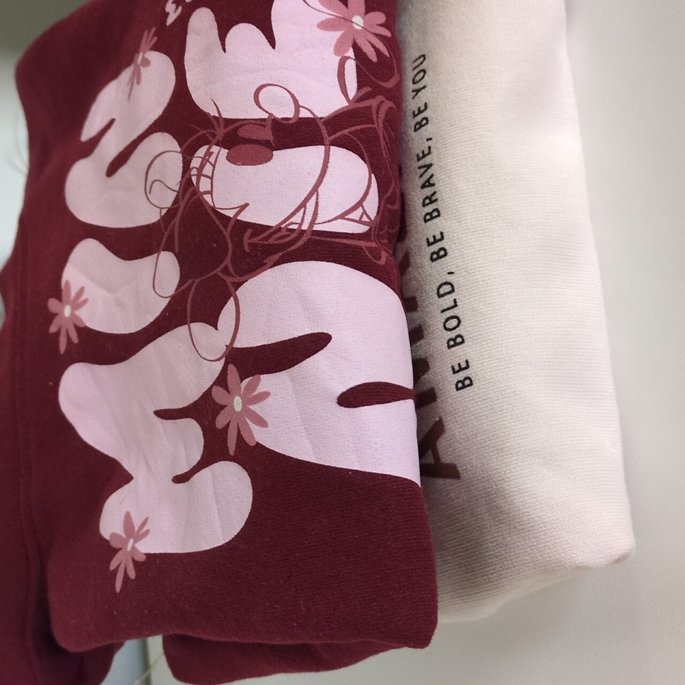 Pink and Maroon Graphic Sweatshirts